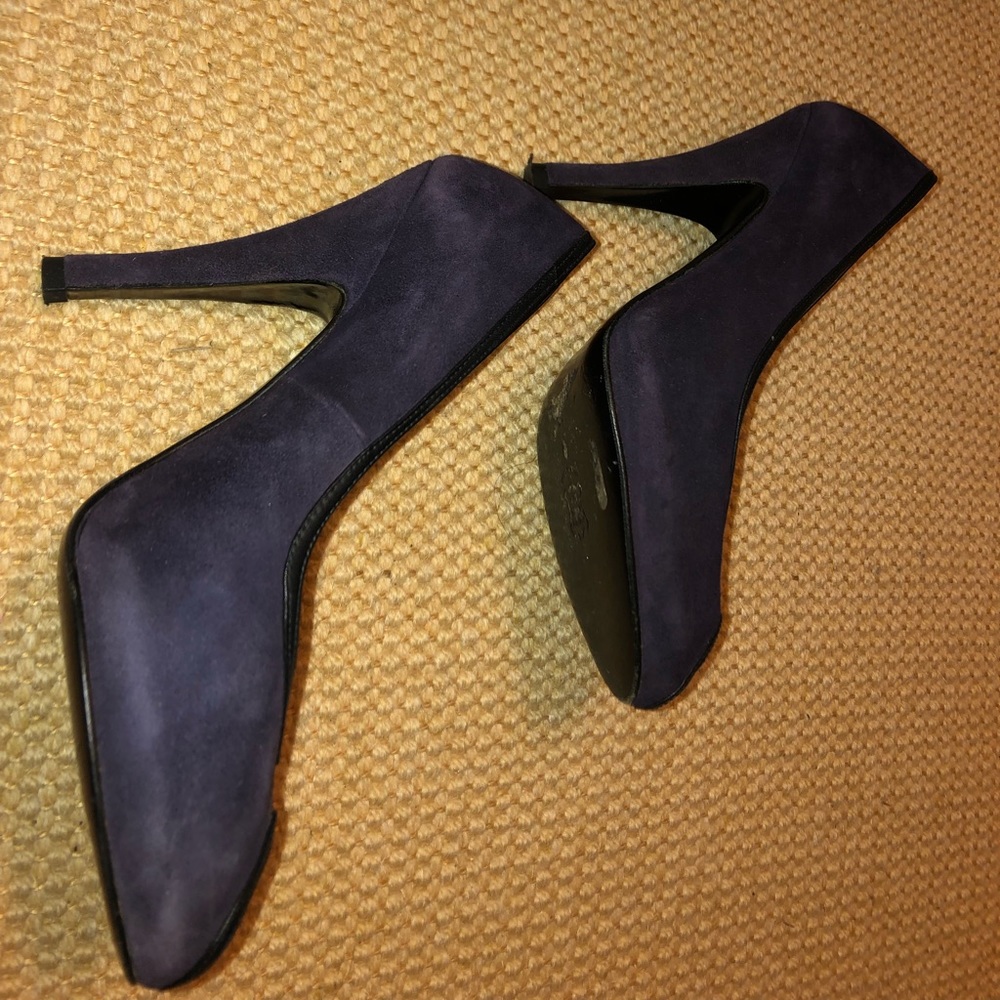 Delman purple suede heels - Picture 5 of 8